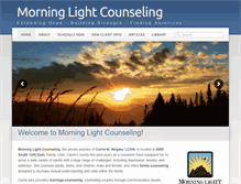 Tablet Screenshot of morninglightcounseling.com